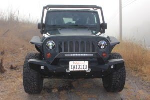 Jeep Wrangler JL Front Winch Bumper - Body Armor 4x4 - Orion Full-Width - Black - `07-`22